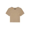 Baby-T-shirt med ribbad kant och applikation av logotyp