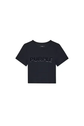 Baby-T-shirt med ribbad kant och applikation av logotyp
