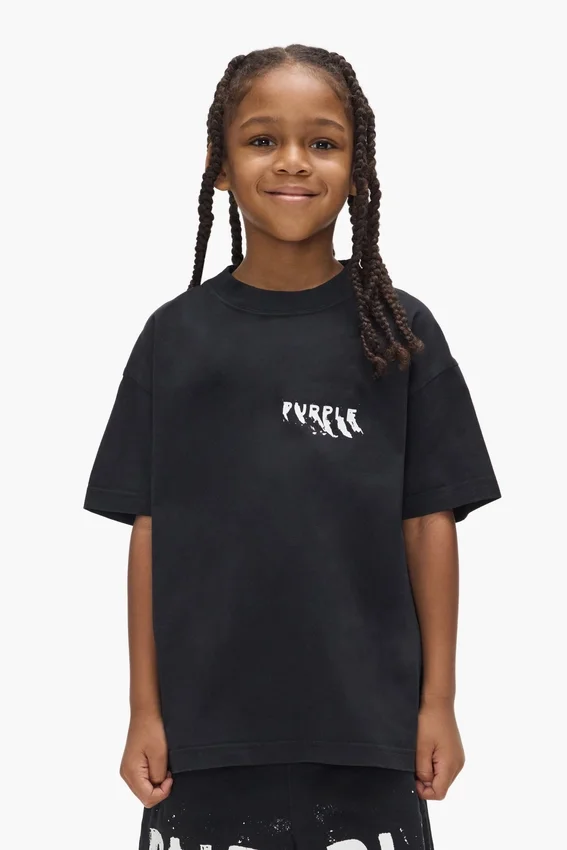 Barn-T-shirt med tryckt logotyp