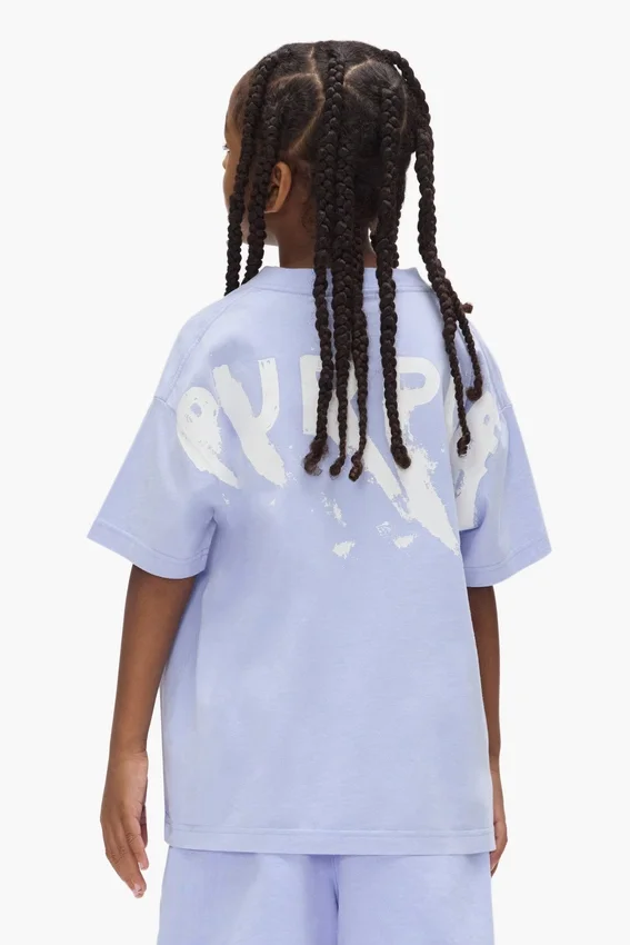Barn-T-shirt med tryckt logotyp