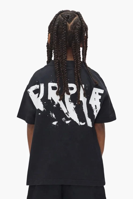 Barn-T-shirt med tryckt logotyp