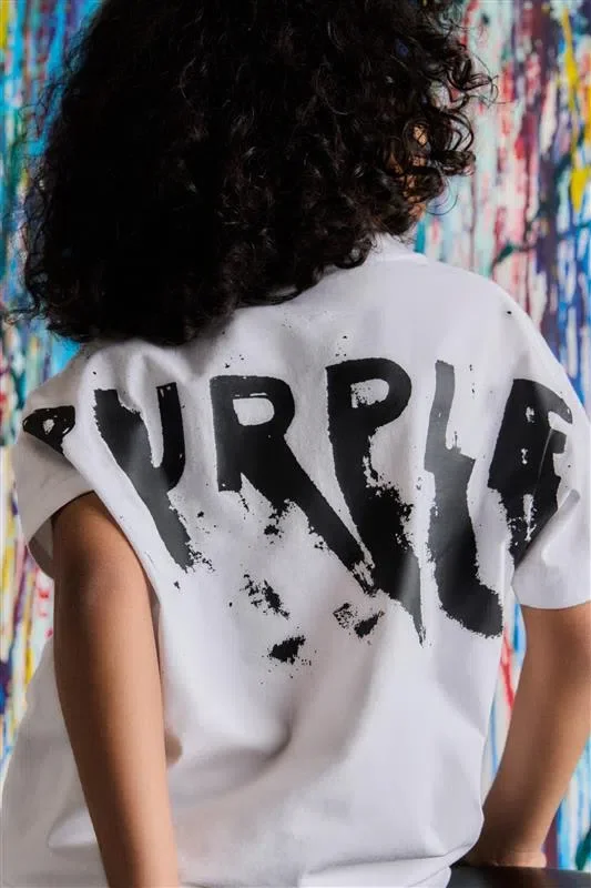 Barn-T-shirt med tryckt logotyp