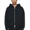 Enkel hoodie med dragkedja