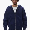 Enkel hoodie med dragkedja