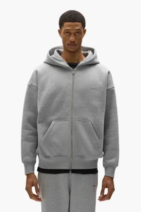 Enkel hoodie med dragkedja
