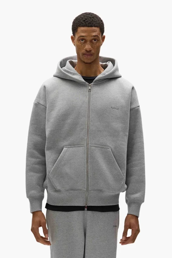 Enkel hoodie med dragkedja
