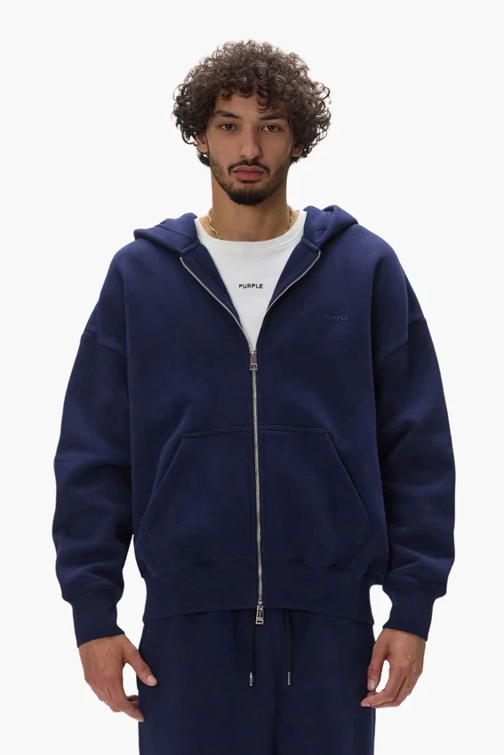 Enkel hoodie med dragkedja