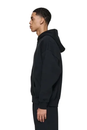 Enkel hoodie med dragkedja