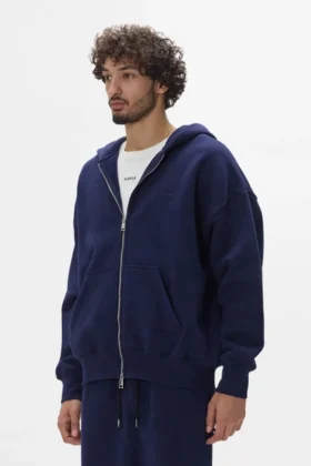 Enkel hoodie med dragkedja