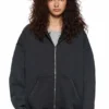 Enkel hoodie med dragkedja