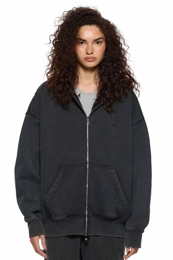 Enkel hoodie med dragkedja