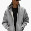 Enkel hoodie med dragkedja