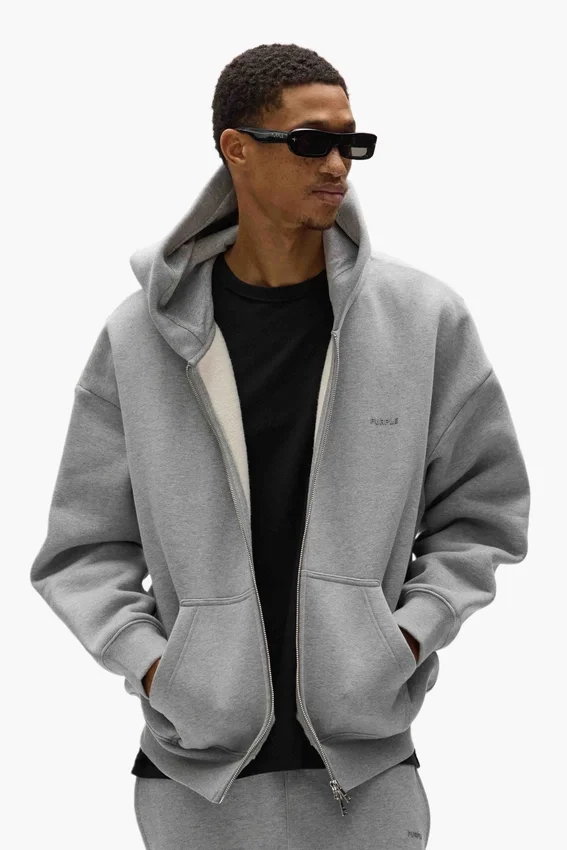 Enkel hoodie med dragkedja