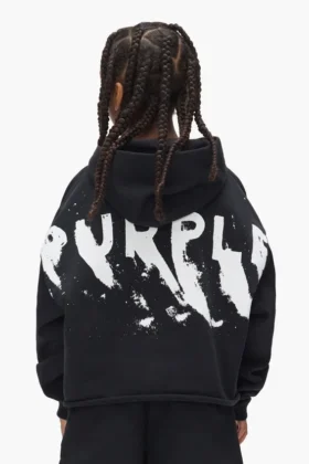 Hoodie för barn med målat logotyp