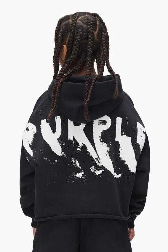 Hoodie för barn med målat logotyp