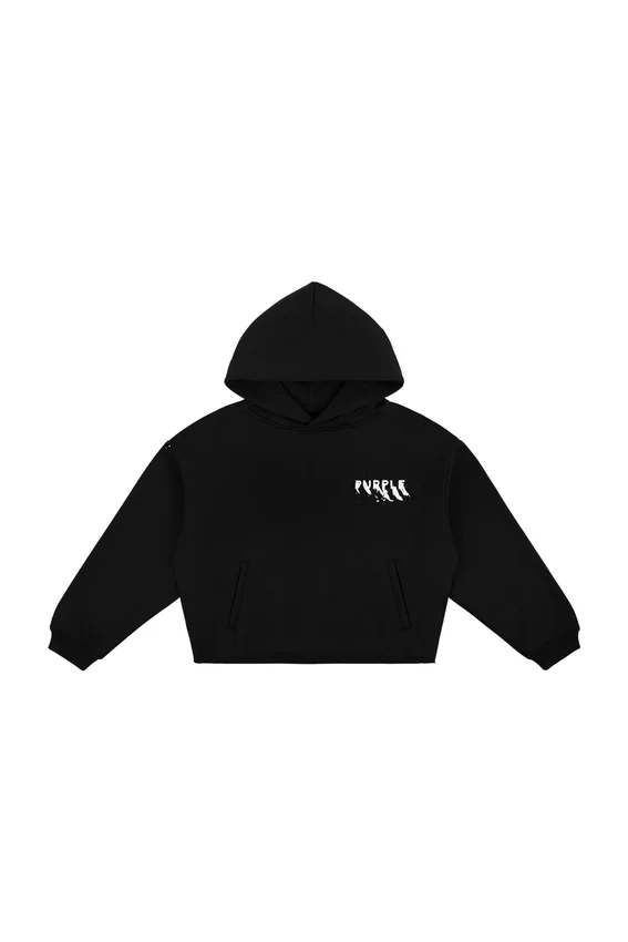 Hoodie för barn med målat logotyp