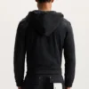 Hoodie med dragkedja och skripttext