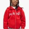 Hoodie med halv- och hel dragkedja för barn