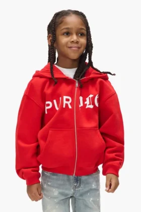 Hoodie med halv- och hel dragkedja för barn