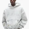 Hoodie med nitar i kamouflage