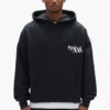 Huvtröja med målat logotyptryck