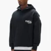 Huvtröja med målat logotyptryck