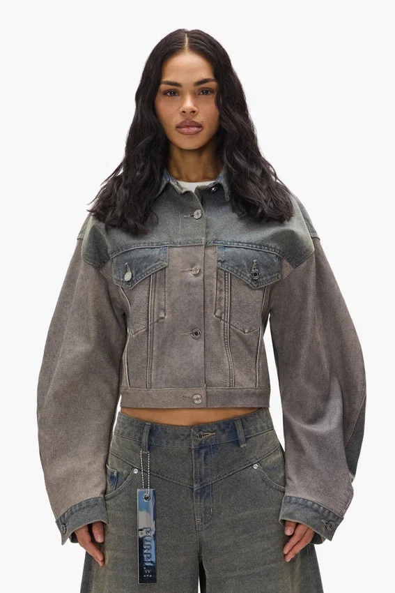 Jackor i blandning av Denim och läder