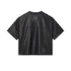 Läder-mesh-T-shirt