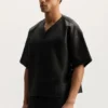 Läder-mesh-T-shirt
