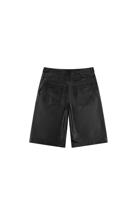 Läder-träningsshorts