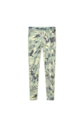 Leggings i nylon med målad kamouflage