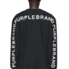 Långärmad T-shirt med upprepat logotypmönster