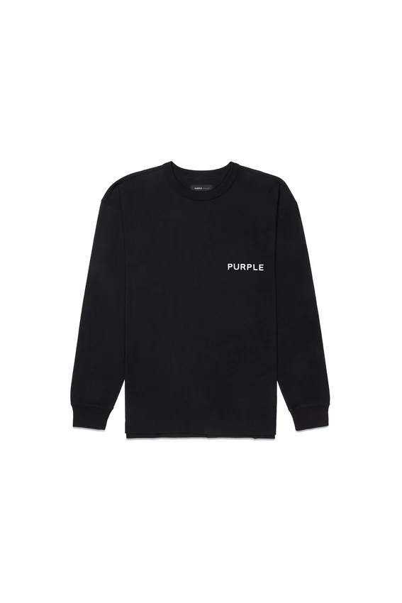 Långärmad T-shirt med upprepat logotypmönster