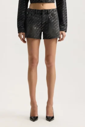 Logo Bling avklippta shorts