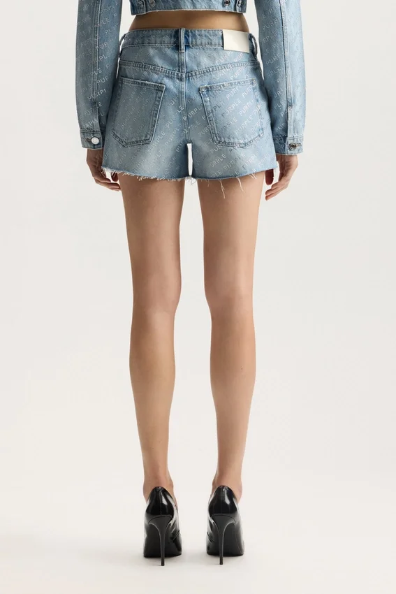 Logo Bling avklippta shorts