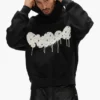 Monogram-pufftröja med huva