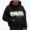 Monogram-pufftröja med huva