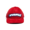 Purple Flames-logotyp, korduroymössa