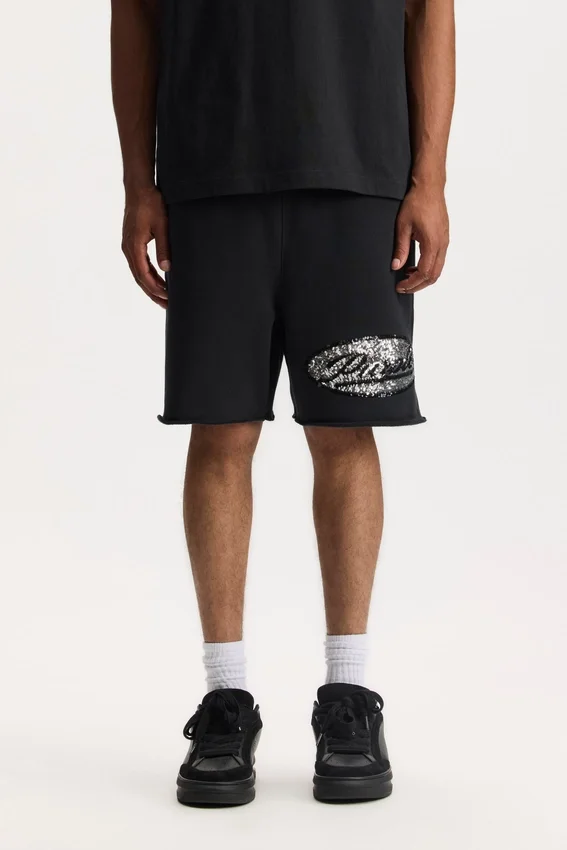 Sequin Script Shorts