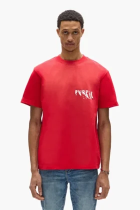 T-shirt med målat logotyptryck