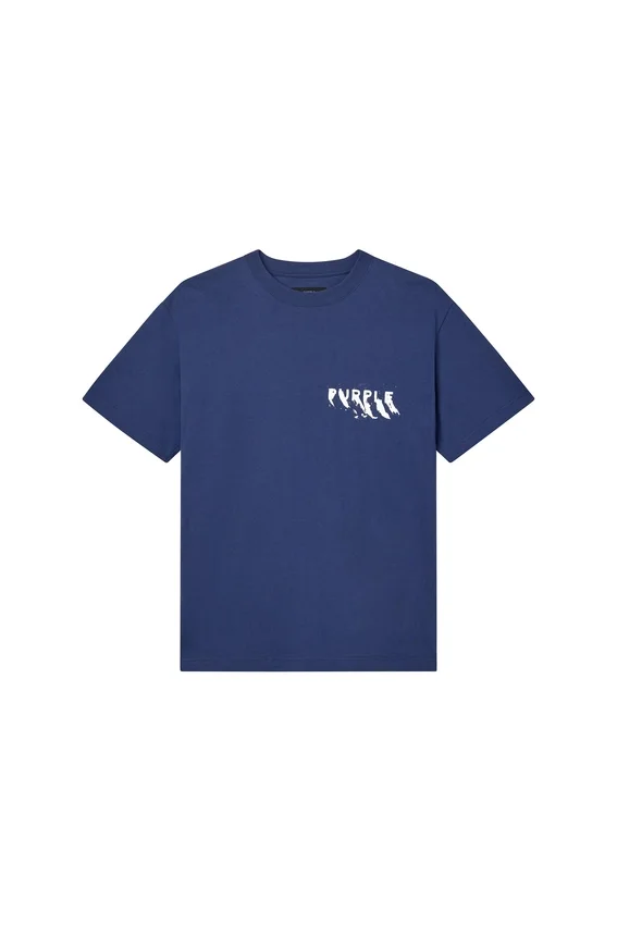 T-shirt med målat logotyptryck