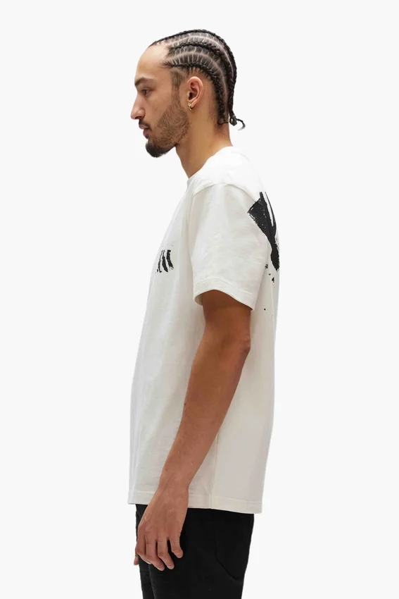 T-shirt med målat logotyptryck