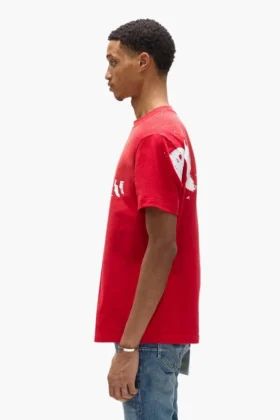 T-shirt med målat logotyptryck