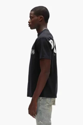 T-shirt med målat logotyptryck