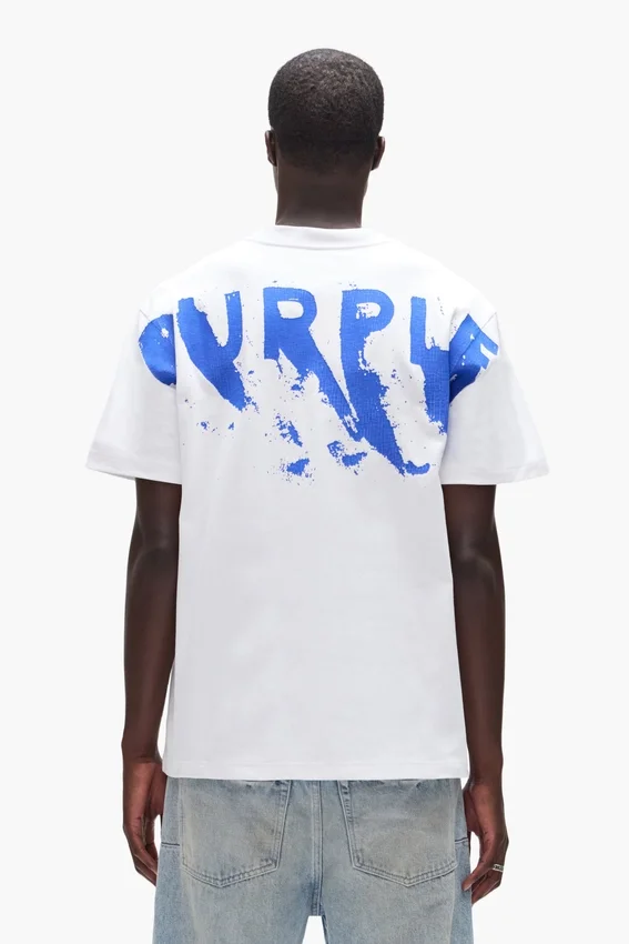 T-shirt med målat logotyptryck