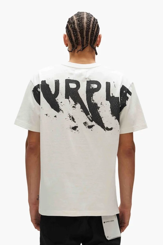 T-shirt med målat logotyptryck