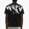 T-shirt med målat logotyptryck