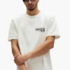 T-shirt med målat logotyptryck