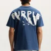 T-shirt med målat logotyptryck