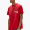 T-shirt med målat logotyptryck